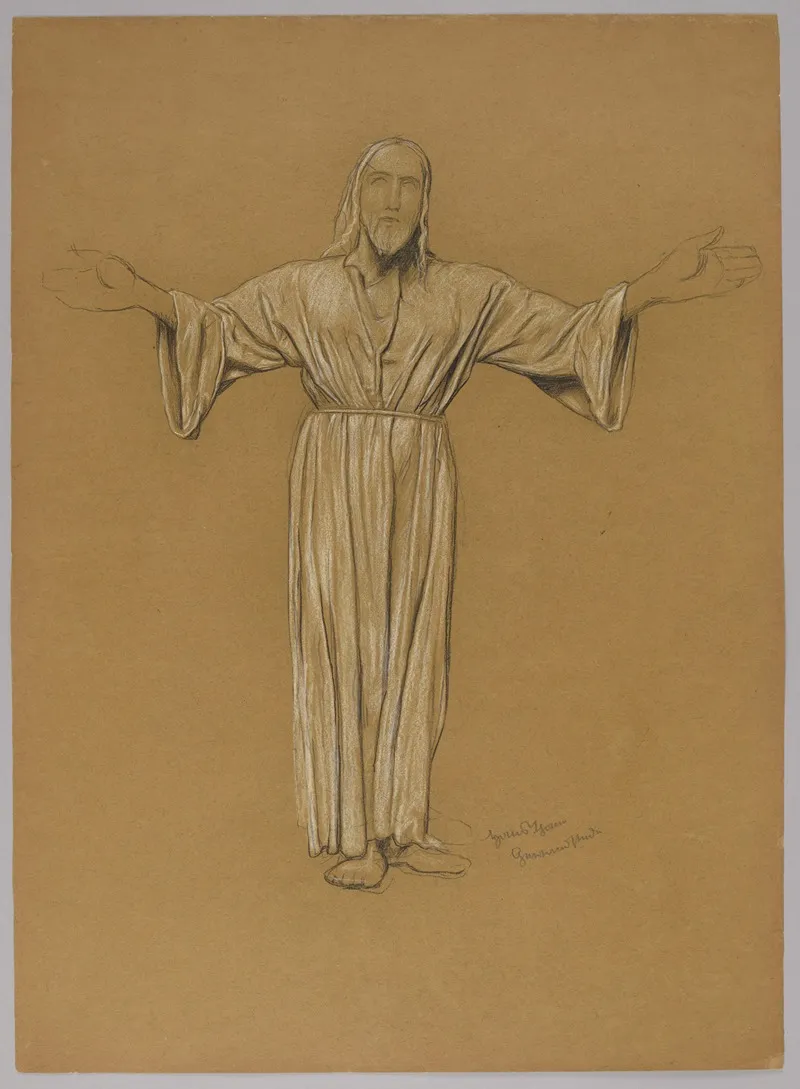 Study Of The Figure Of Christ 2 Wall Art by Hans Thoma - High-Resolution Digital Print