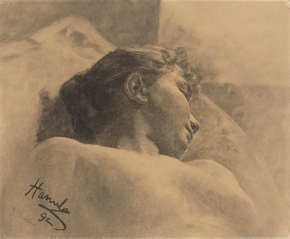 Study Of The Head Of A Lying Woman