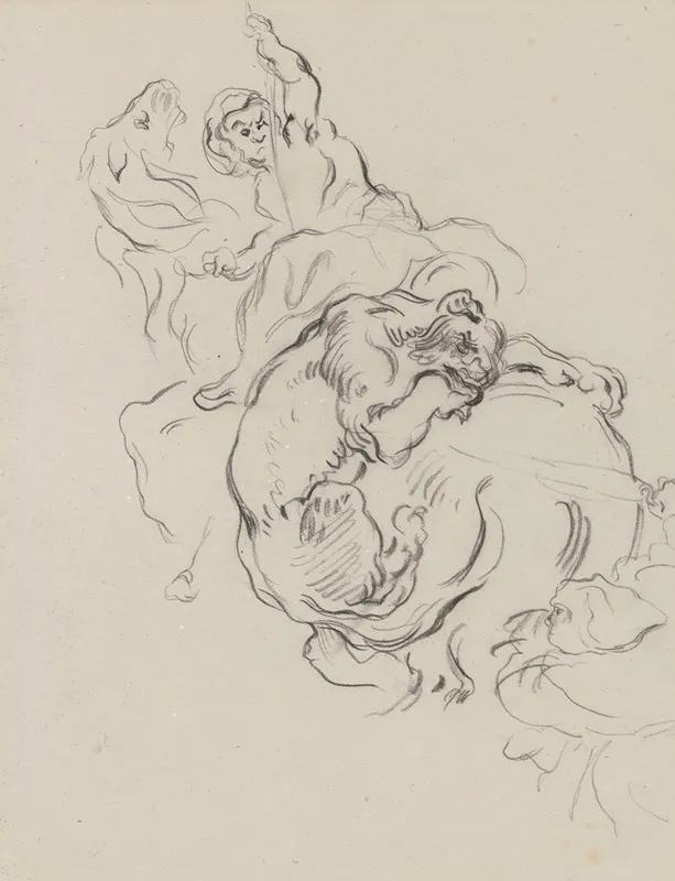 Study Of The Lion Hunt