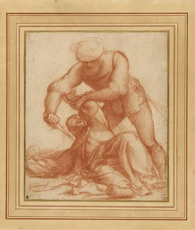 Study Of The Martyrdom Of Saint Peter Martyr Wall Art by Pordenone (Giovanni Antonio de'Sacchis) - High-Resolution Digital Print