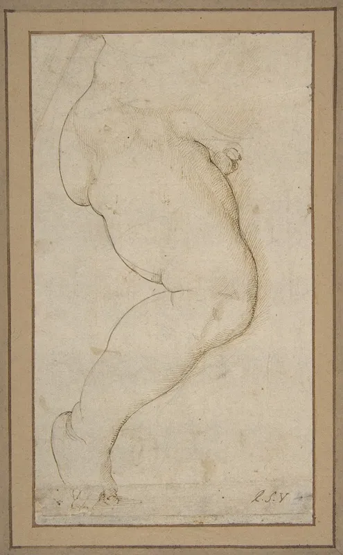 Study Of The Right Leg Of A Male Child Wall Art by Raphael - High-Resolution Digital Print