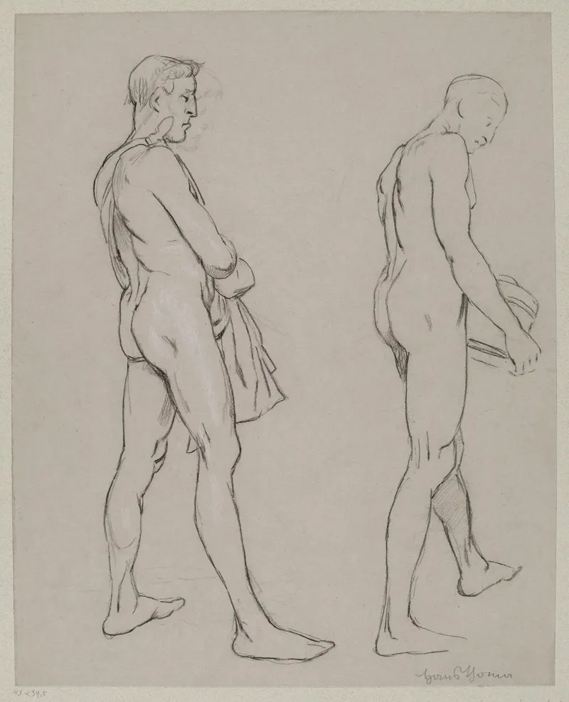 Study Of Two Male Nudes 2