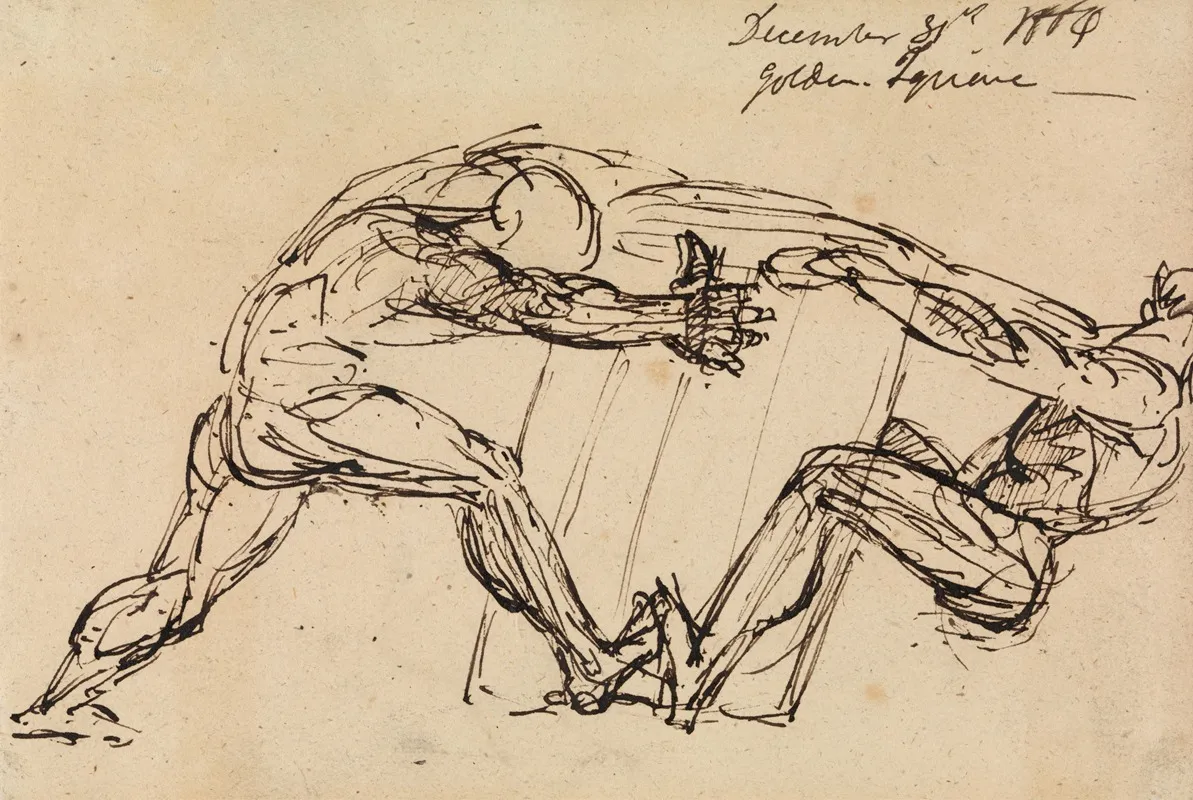 Study Of Two Male Nudes