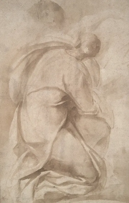 Study Of Two Women Perhaps For The Miracle Of Giovanna Marone In The Milan Duomo Wall Art by Giovanni Battista Crespi - High-Resolution Digital Print