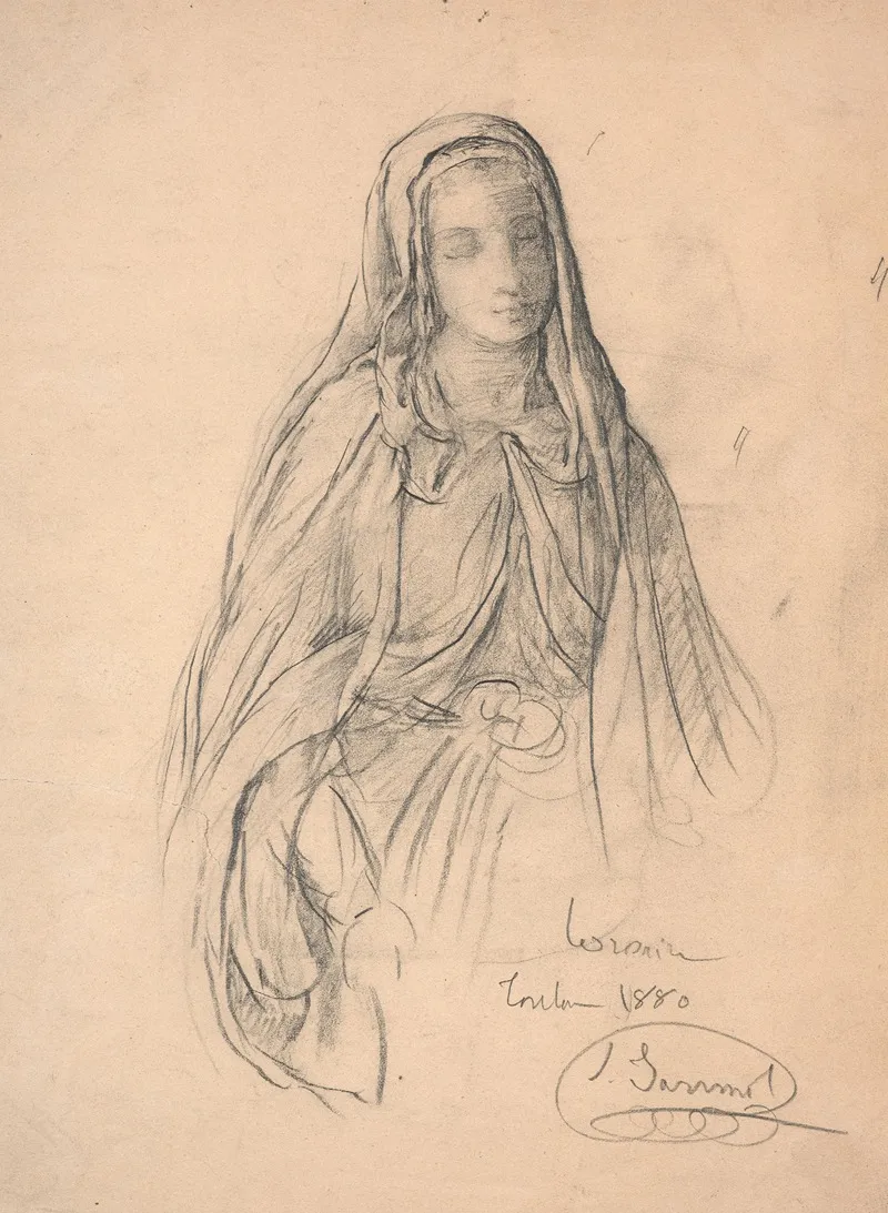 Study Of Virgin For Le Rosaire 2