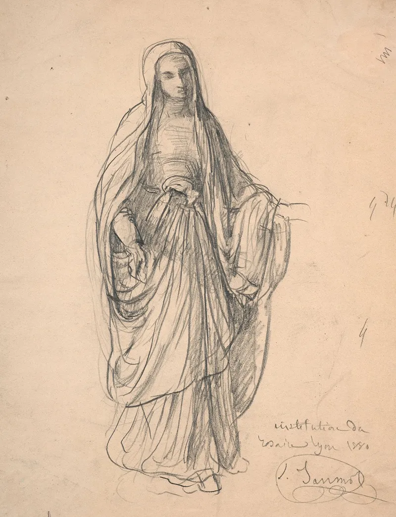 Study Of Virgin For Le Rosaire