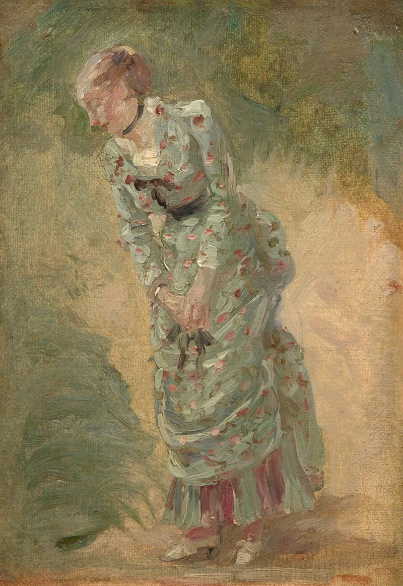 Study Of Woman And Flowers