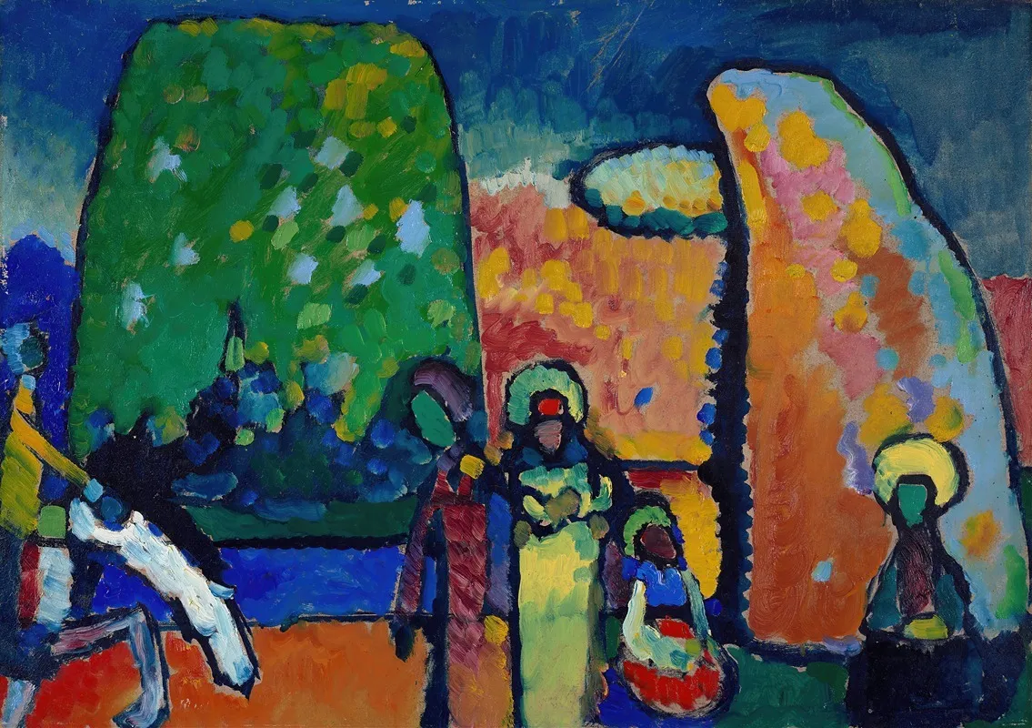 Study On Improvisation No 2 Funeral March Wall Art by Wassily Kandinsky - High-Resolution Digital Print