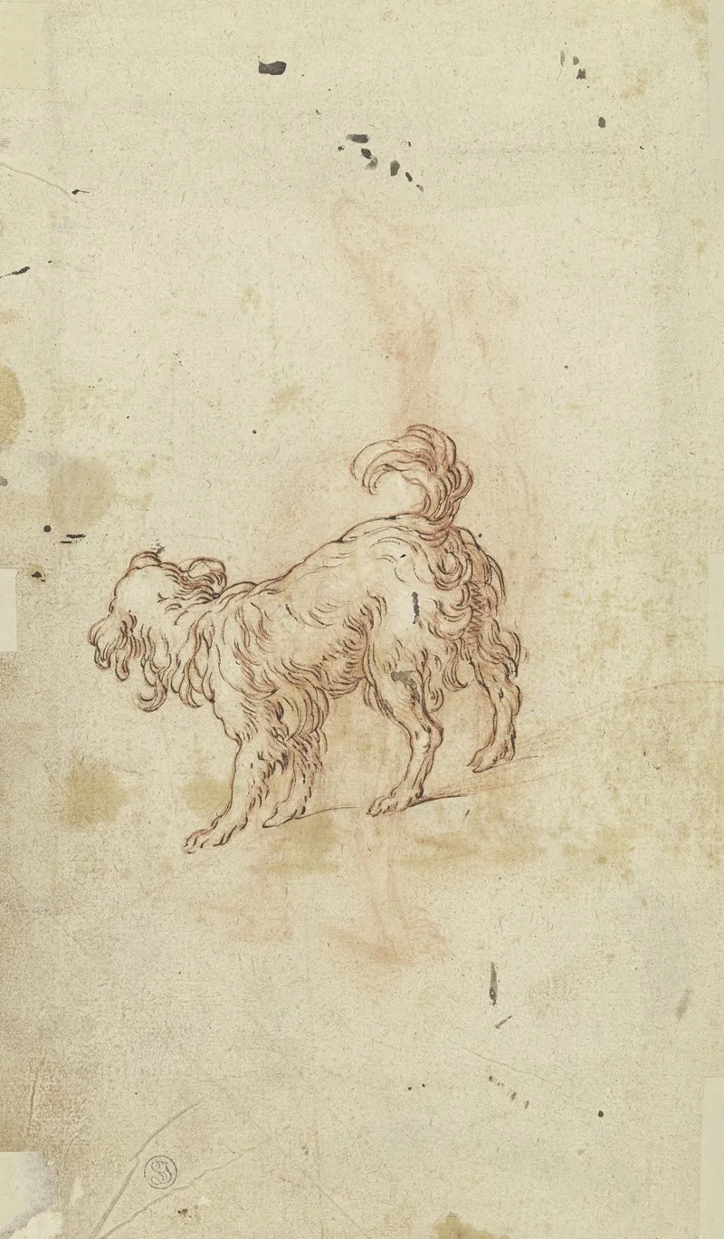 Study Sheet Two Dogs Wall Art by Abraham Bloemaert - High-Resolution Digital Print