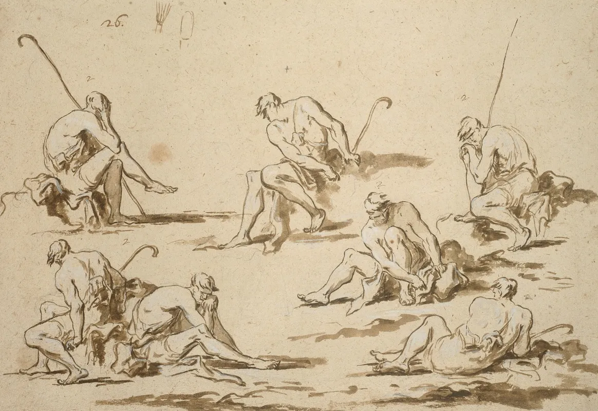 Study Sheet With Seated Figures