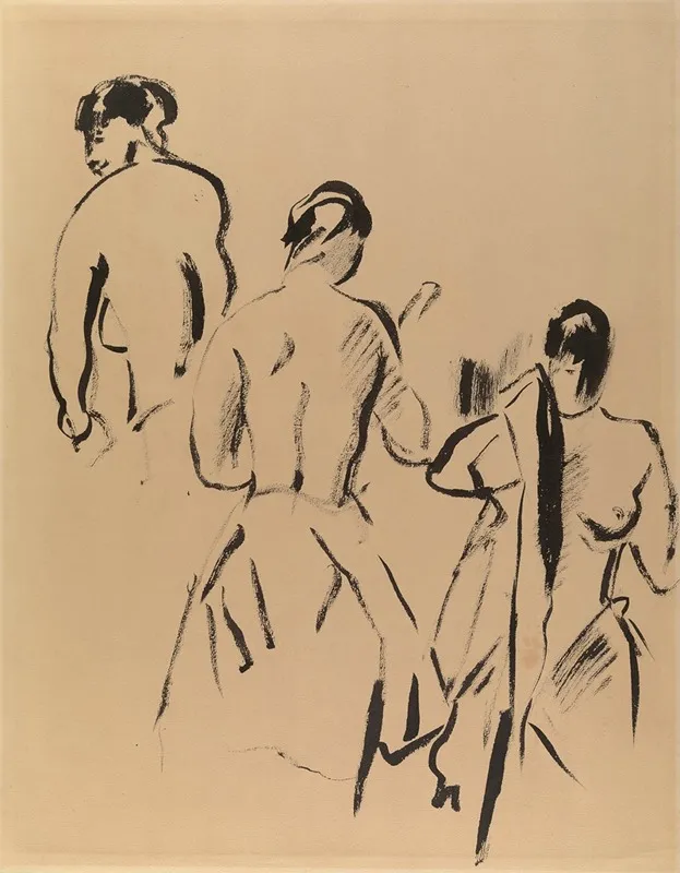 Study With Three Nudes Wall Art by Rik Wouters - High-Resolution Digital Print