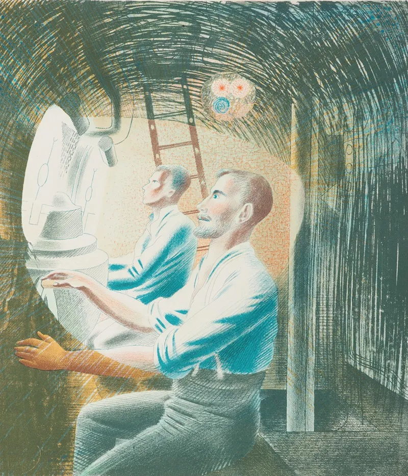 Submarine Observation Wall Art by Eric Ravilious - High-Resolution Digital Print