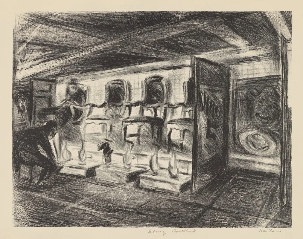 Subway Bootblack Wall Art by Nan Lurie - High-Resolution Digital Print