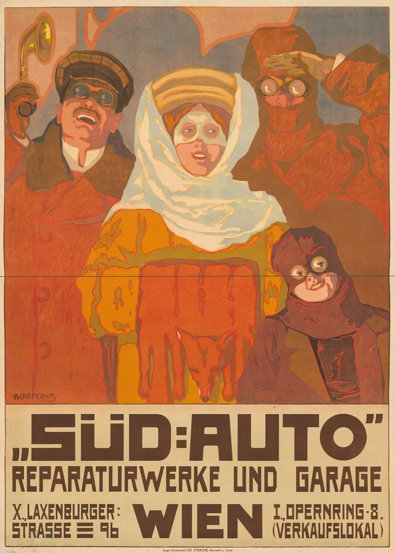 Sud Auto Reparaturwerke Und Garage Wien Wall Art by Adolf Karpellus - High-Resolution Digital Print