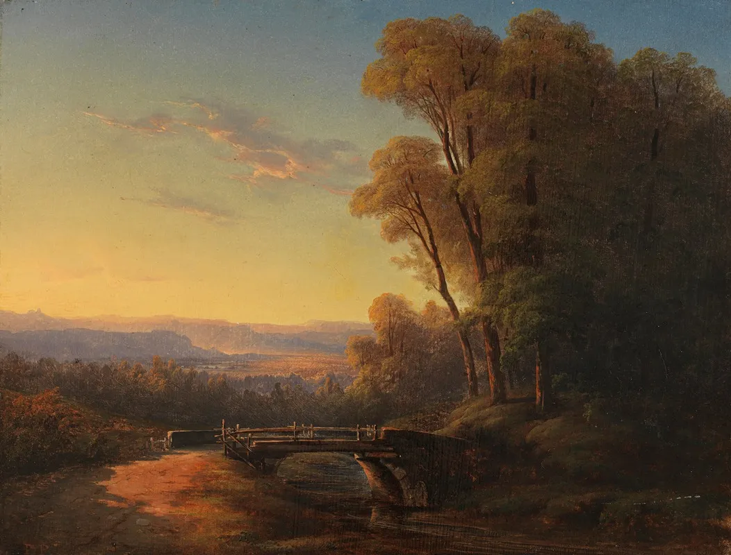 Suddeutsche Landschaft Im Abendlicht