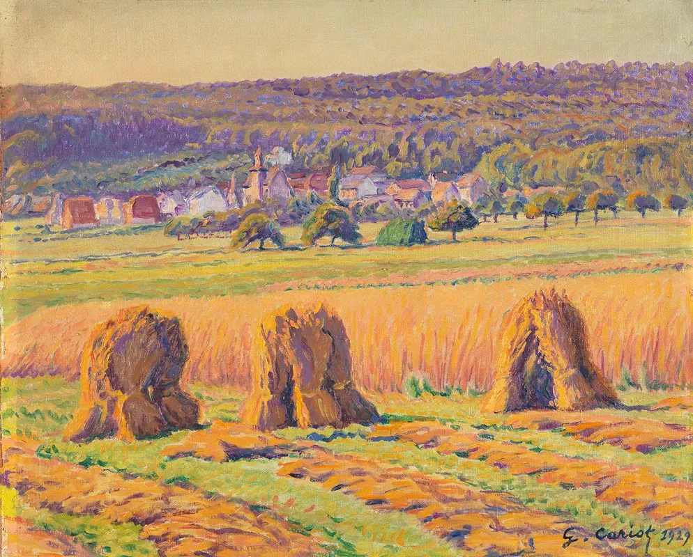 Sudfranzosische Landschaft Mit Kornpuppen