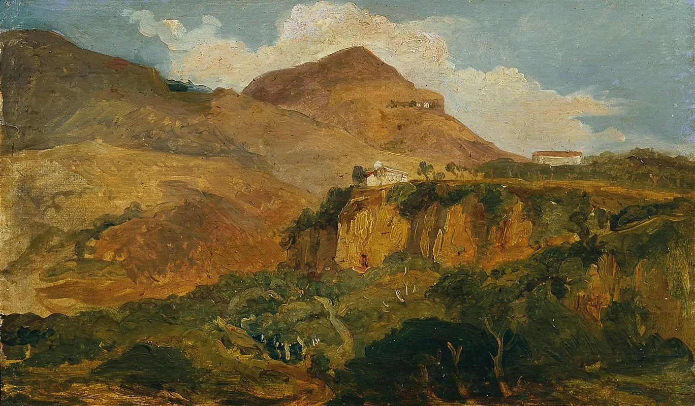 Sudliche Berglandschaft Wall Art by Carl Rahl - High-Resolution Digital Print