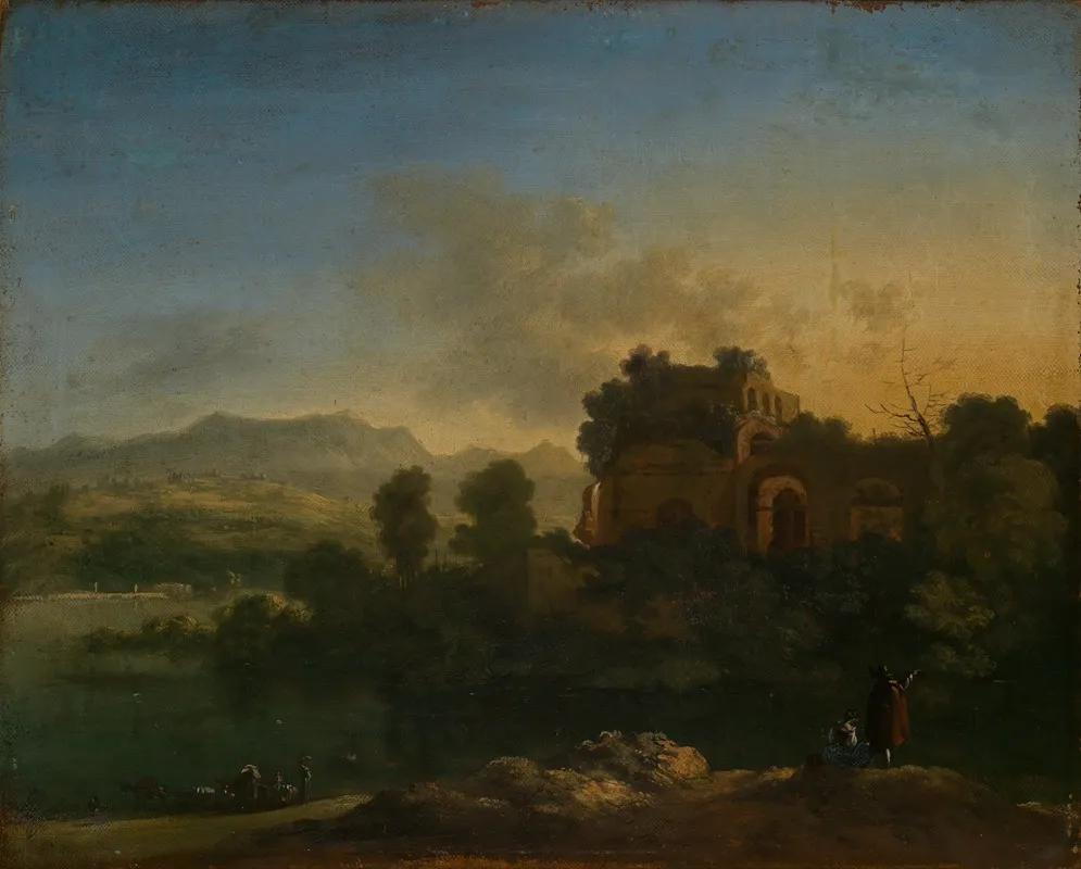Sudliche Landschaft Mit Ruine