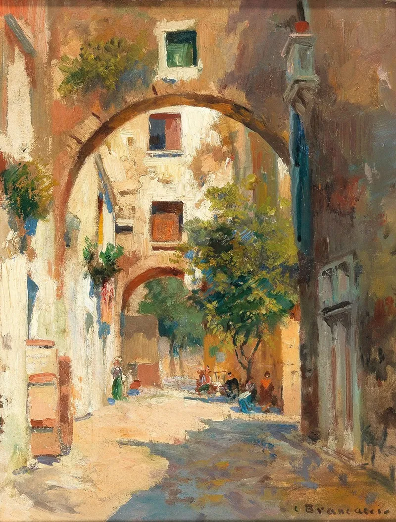 Sudliche Strasenszene Wall Art by Carlo Brancaccio - High-Resolution Digital Print