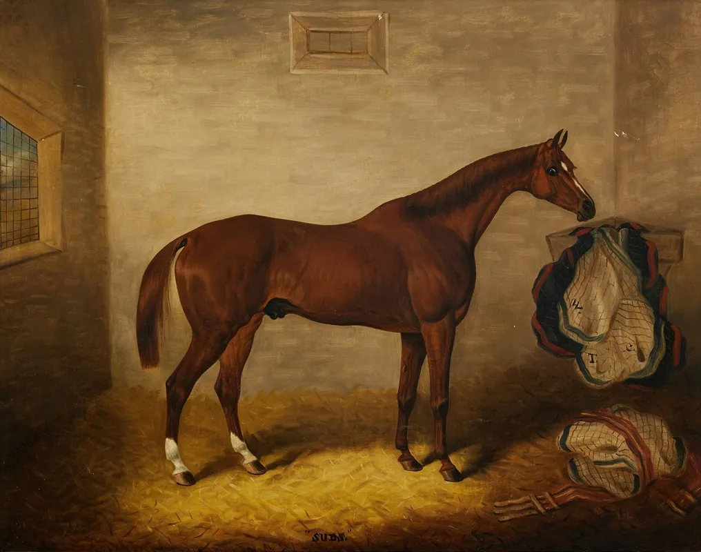 Suds In A Stable Wall Art by Samuel Spode - High-Resolution Digital Print
