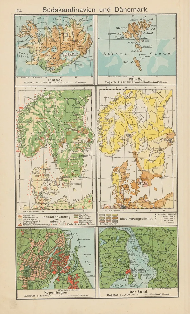 Sudskandinavien und danemark Wall Art by Carl Diercke - High-Resolution Digital Print