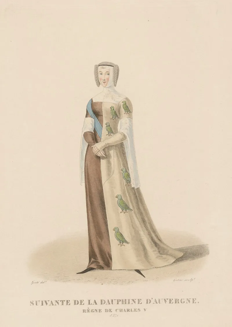 Suivante De La Dauphine Dauvergne Regne De Charles V Wall Art by Louis-Marie Lanté - High-Resolution Digital Print