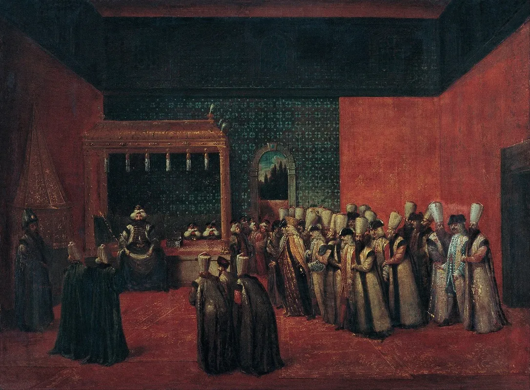 Sultan Ahmet Iii Receiving A European Ambassador