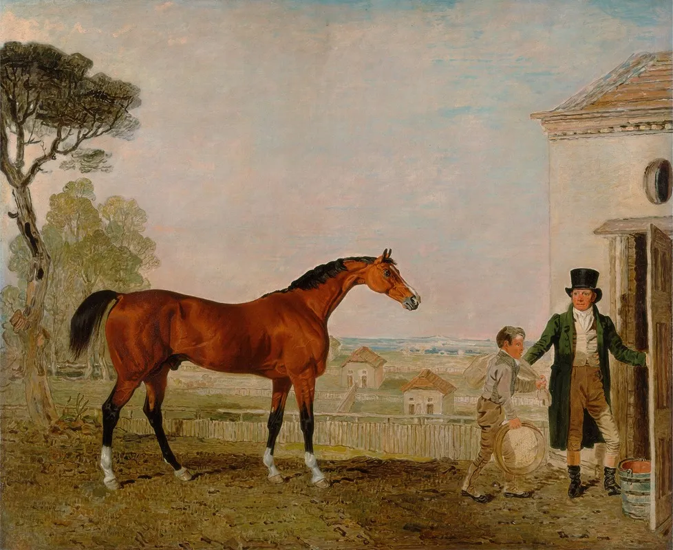 Sultan At The Marquess Of Exeters Stud Burghley House Wall Art by Lambert Marshall - High-Resolution Digital Print