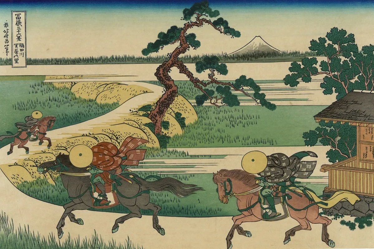 Sumidagawa Sekiya No Sato Wall Art by Katsushika Hokusai - High-Resolution Digital Print
