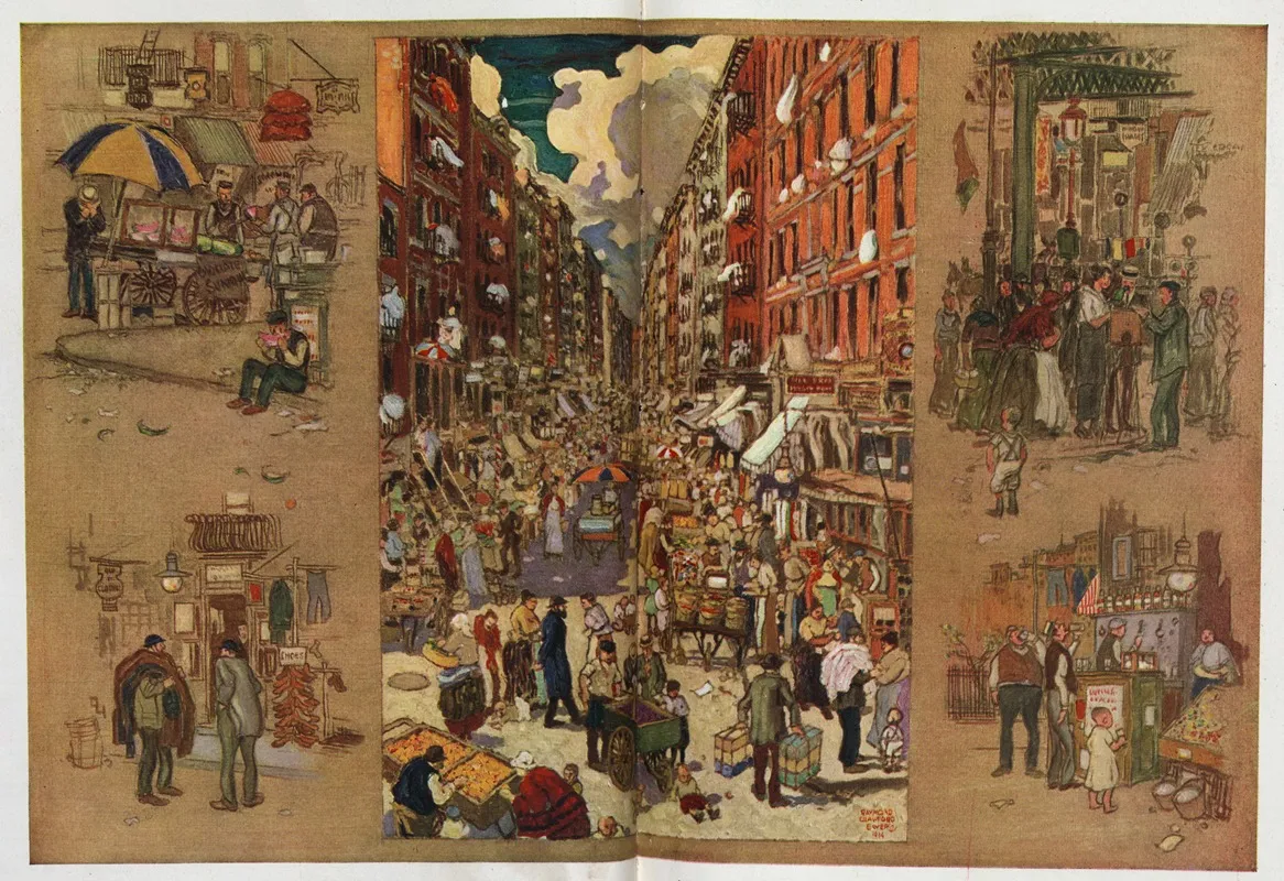 Summer Days On New Yorks East Side Wall Art by Raymond Crawford Ewer - High-Resolution Digital Print