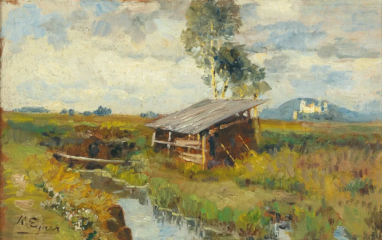 Summer In The Salzburg Moors With A View Of The Fortress Wall Art by Marie Egner - High-Resolution Digital Print