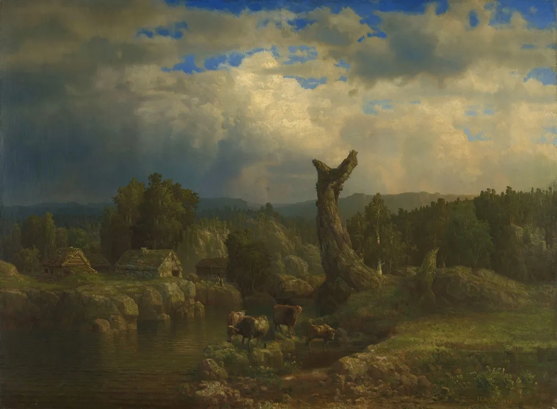 Summer Landscape Thunder Looms Wall Art by Lars Hertervig - High-Resolution Digital Print
