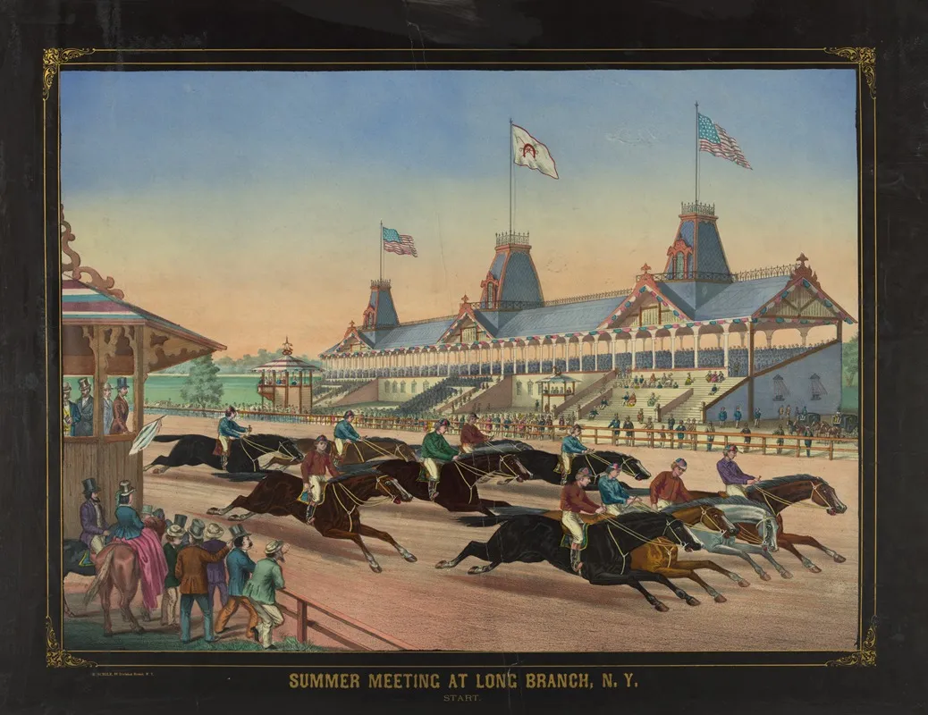Summer Meeting At Long Branch N Y Start Wall Art by Henry Jerome Schile - High-Resolution Digital Print