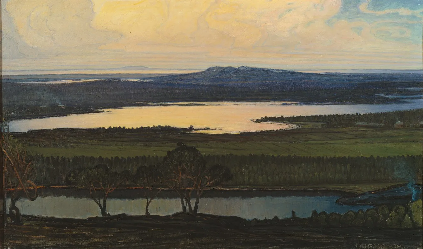 Summer Night Study Wall Art by Otto Hesselbom - High-Resolution Digital Print