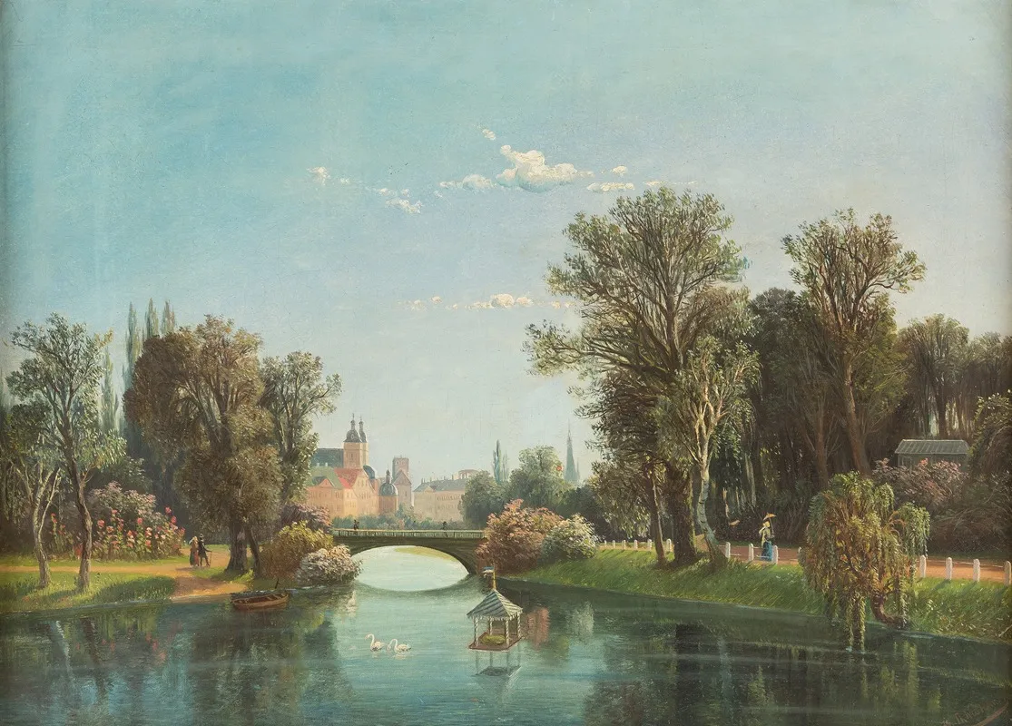 Summer Park Landscape Wall Art by Theodor Nocken - High-Resolution Digital Print