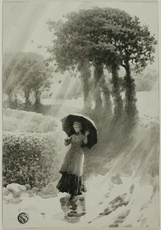 Summer Shower Wall Art by Alfred Sacheverel Coke - High-Resolution Digital Print