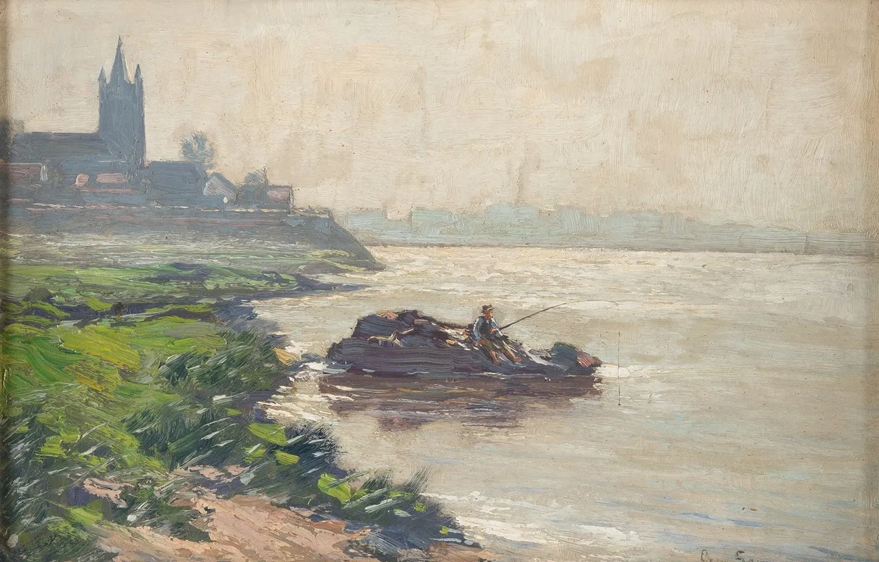 Summers Day By The River Wall Art by Georg Sommer - High-Resolution Digital Print
