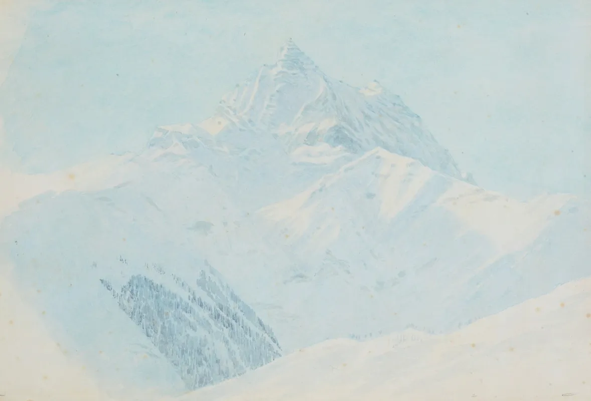 Summit Of Dent Du Midi From Bex Switzerland