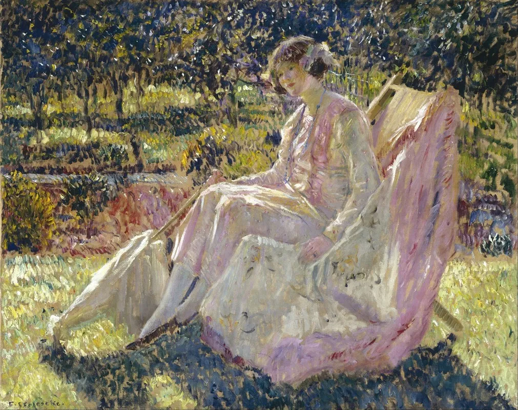 Sunbath Wall Art by Frederick Carl Frieseke - High-Resolution Digital Print