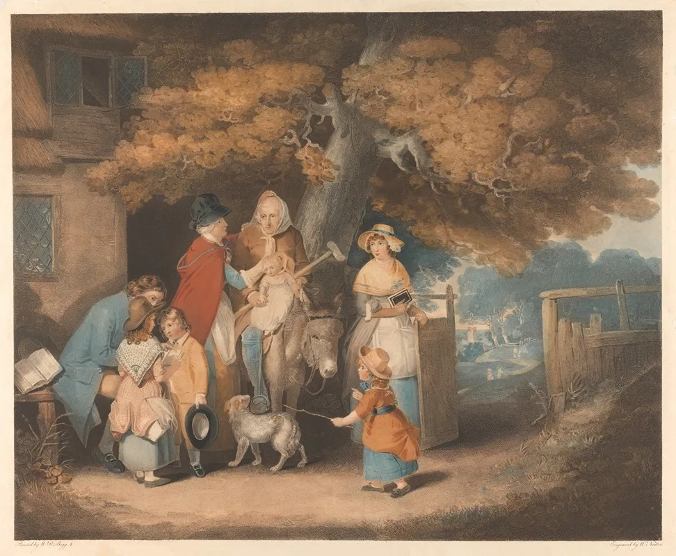 Sunday Morning A Cottage Family Going To Church Wall Art by William Redmore Bigg - High-Resolution Digital Print
