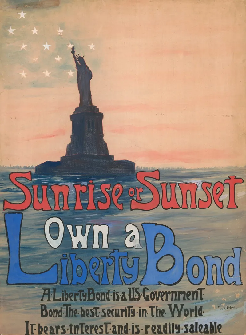 Sunrise Or Sunset Own A Liberty Bond Wall Art by Eugenie DeLand - High-Resolution Digital Print