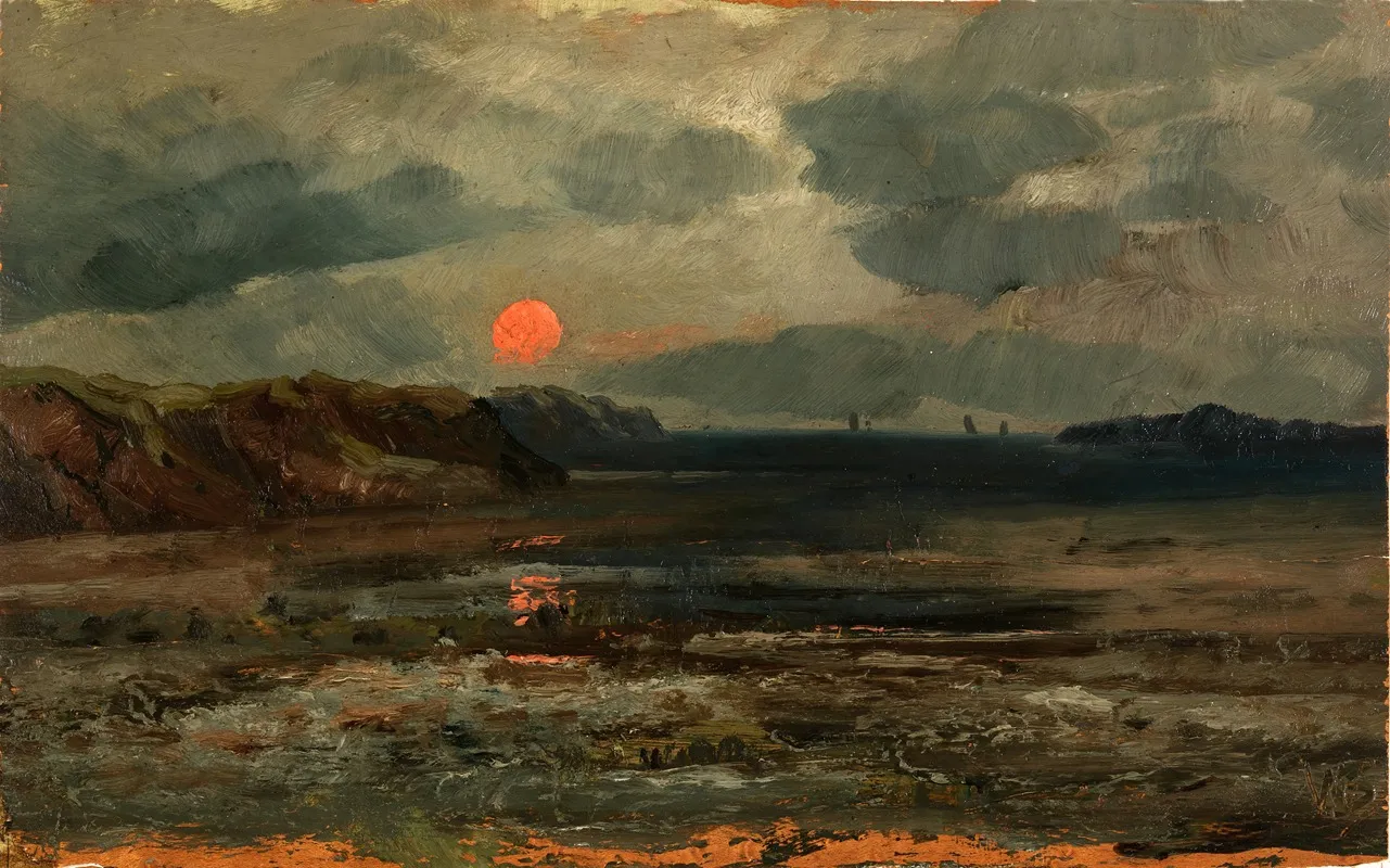 Sunrise Over Fishing Waters Maine Wall Art by William Edward Norton - High-Resolution Digital Print