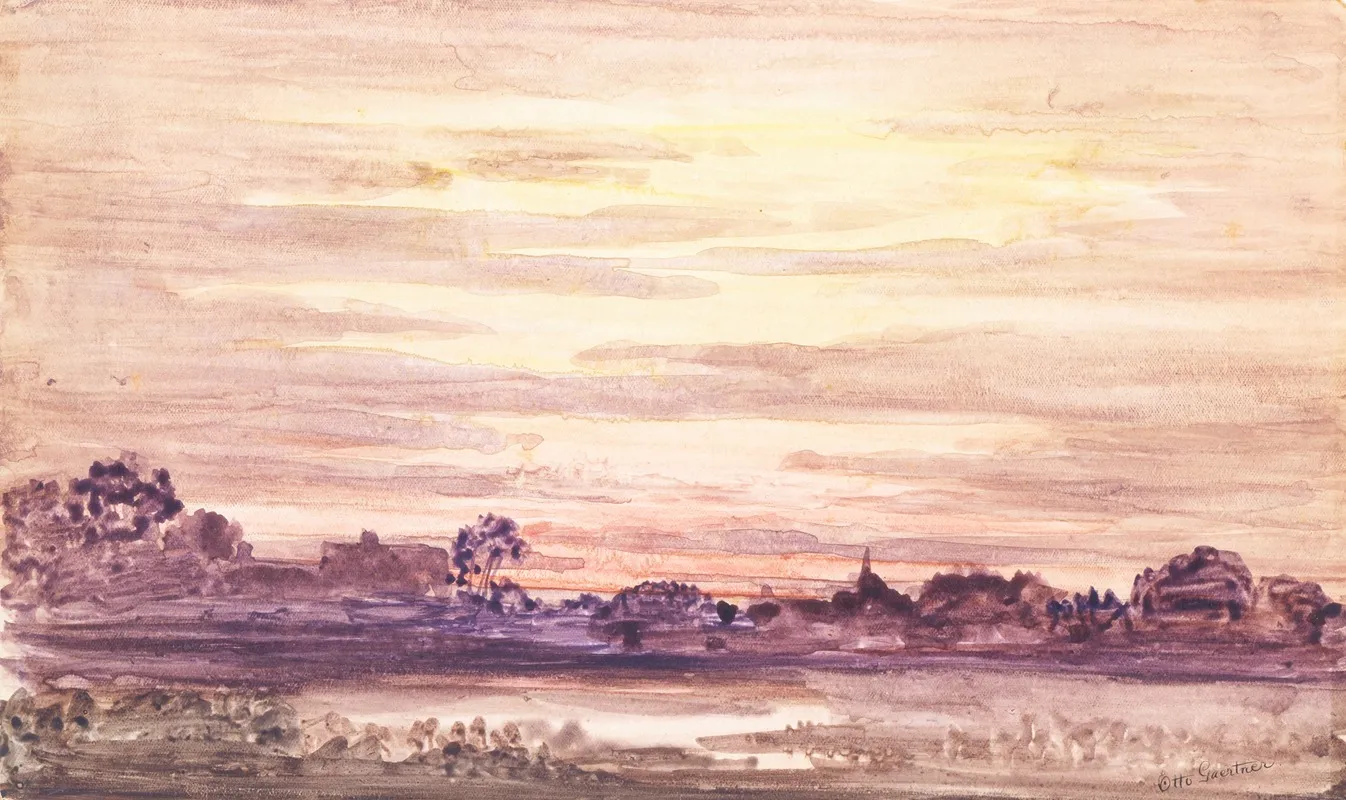 Sunset After Storm Wall Art by Otto Gaertner - High-Resolution Digital Print