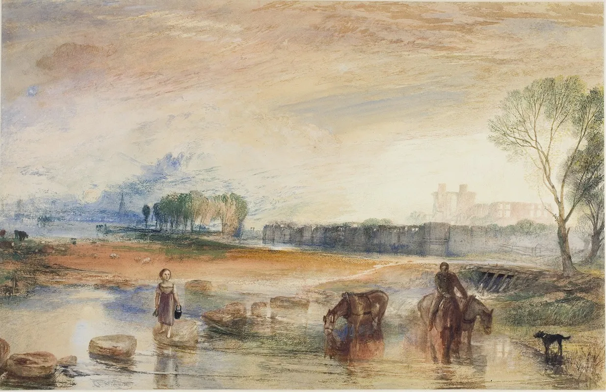 Sunset And Moonrise Wall Art by Joseph Mallord William Turner - High-Resolution Digital Print