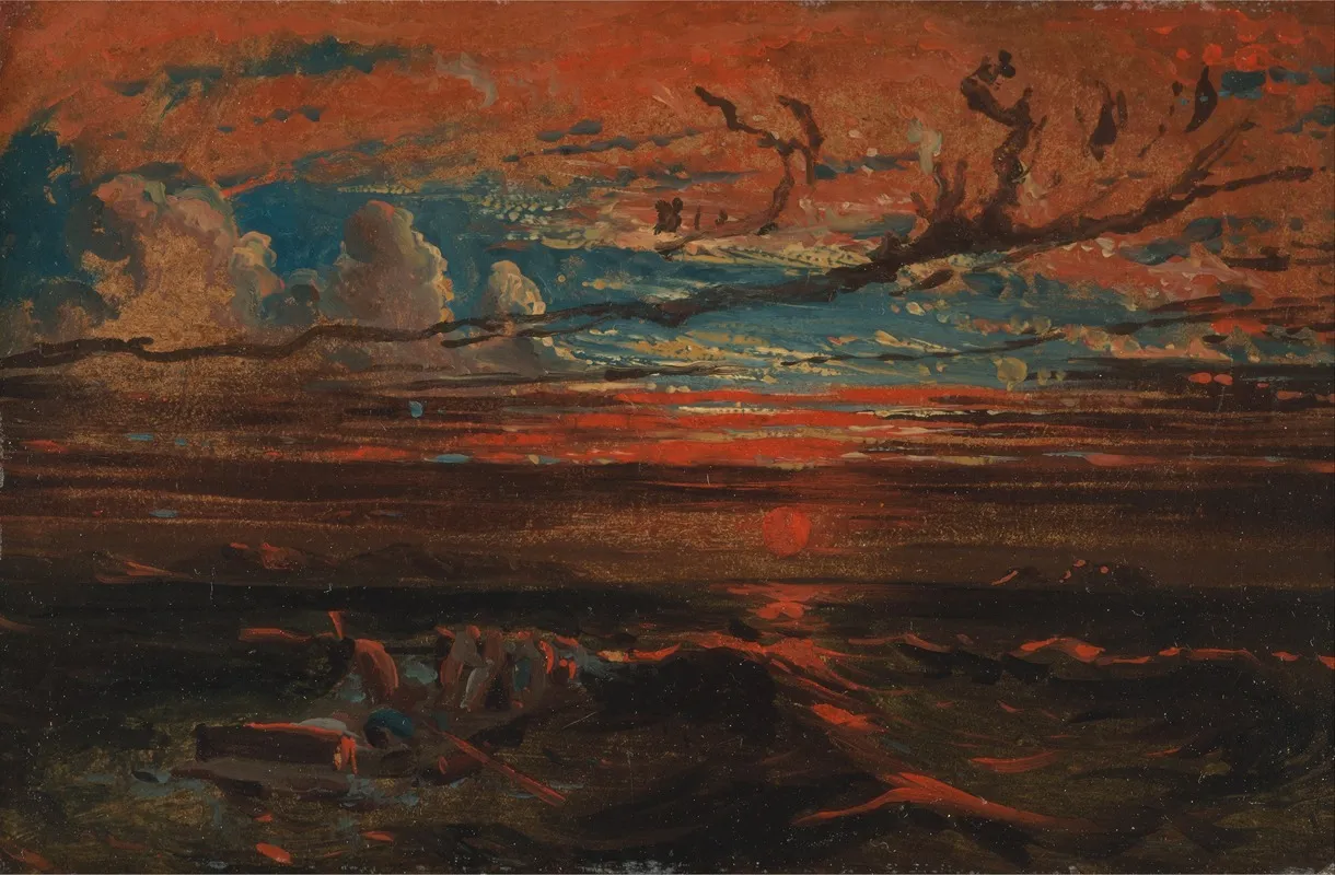 Sunset At Sea After A Storm