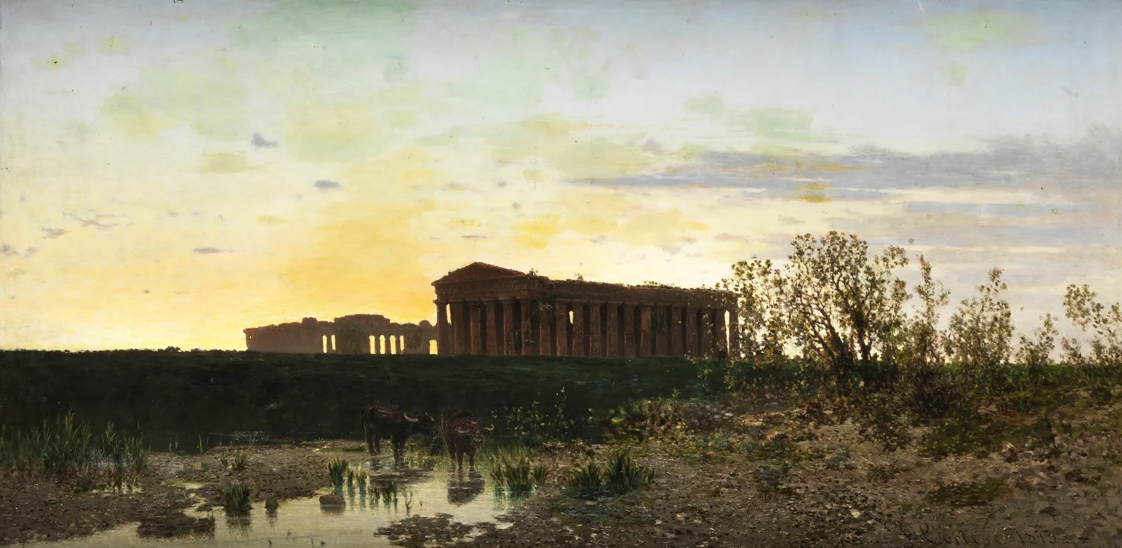 Sunset In Paestum Wall Art by Federico Cortese - High-Resolution Digital Print