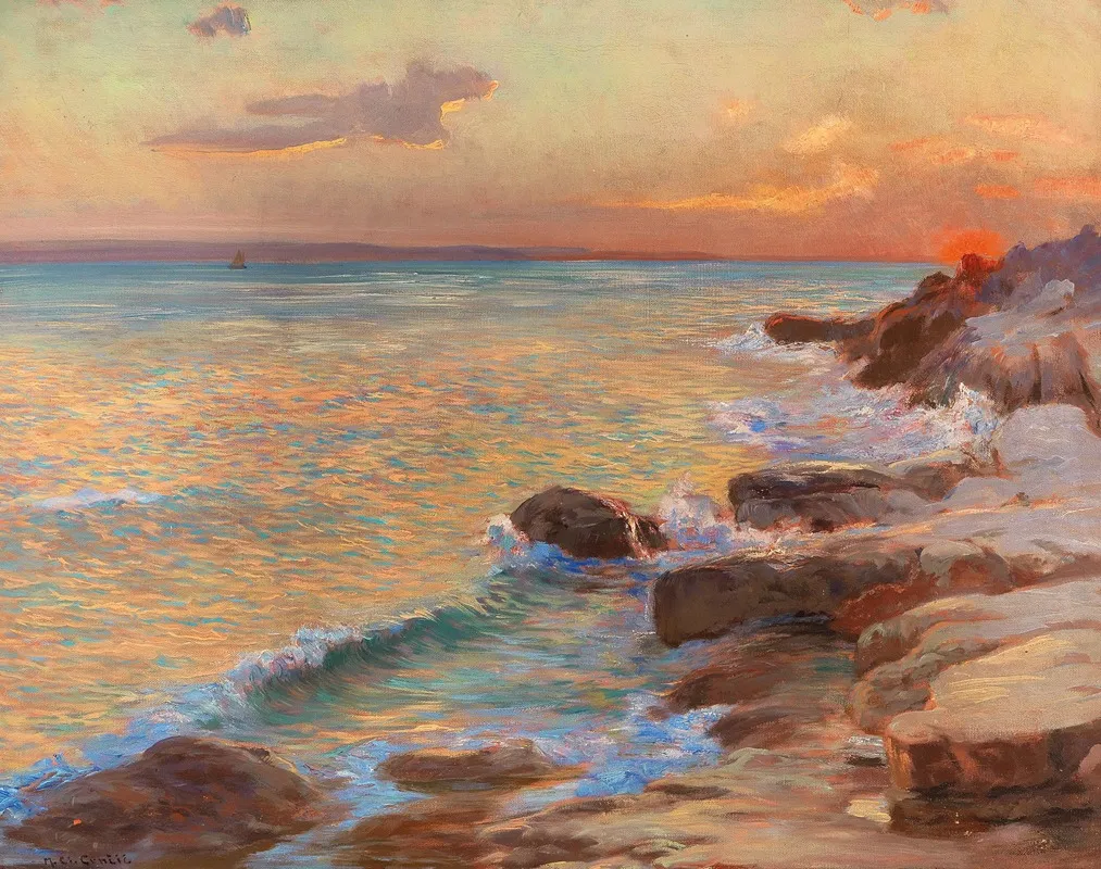 Sunset In Split Wall Art by Menci Clement Crnčić - High-Resolution Digital Print