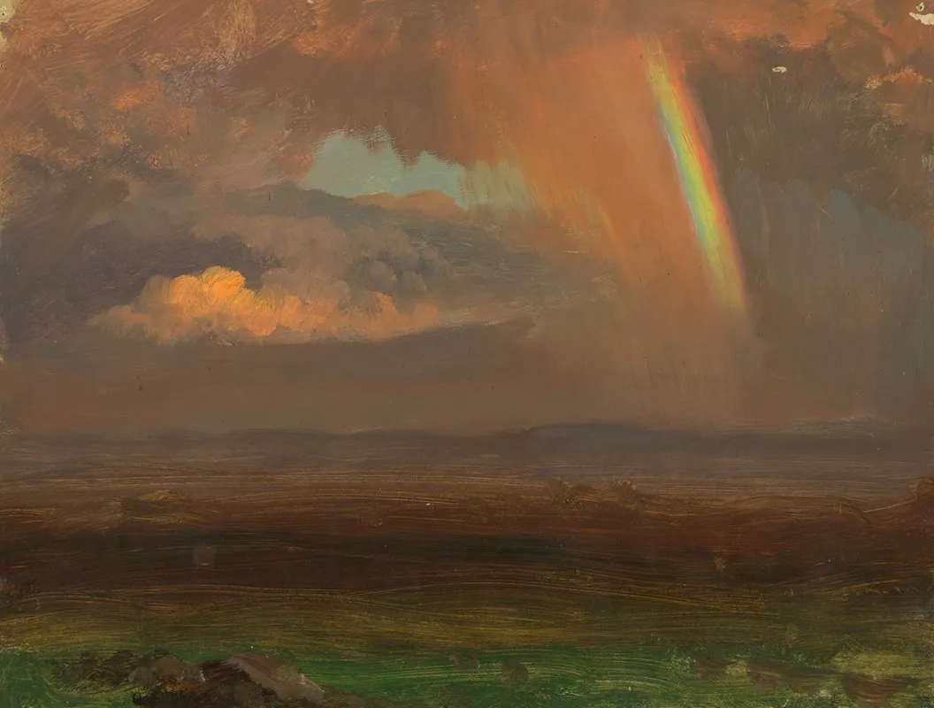 Sunset Over Broad Landscape Wall Art by Frederic Edwin Church - High-Resolution Digital Print