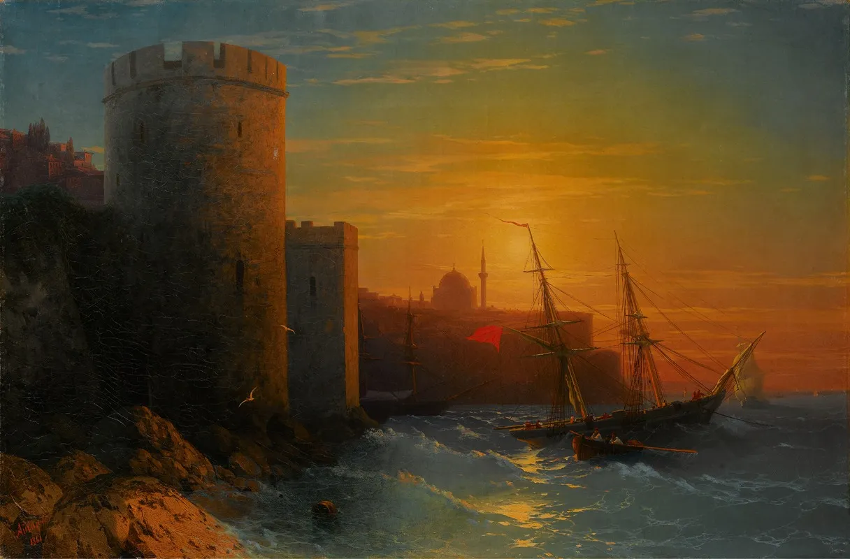Sunset Over Constantinople Wall Art by Ivan Konstantinovich Aivazovsky - High-Resolution Digital Print