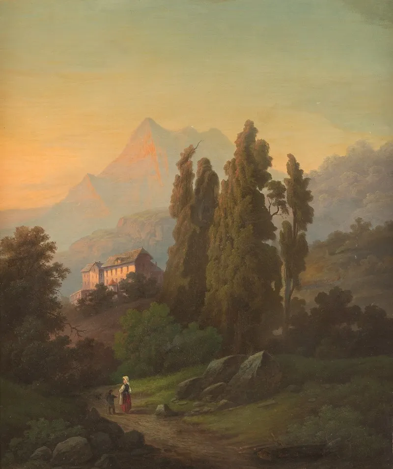 Sunset Over The Tyrollean Summits Wall Art by Josef Heilmaier - High-Resolution Digital Print